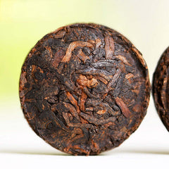 10Pc Yunnan Puerh Ripe Tea Small Cake Glutinous Rice Fragrance Pu-erh Cooked Tea