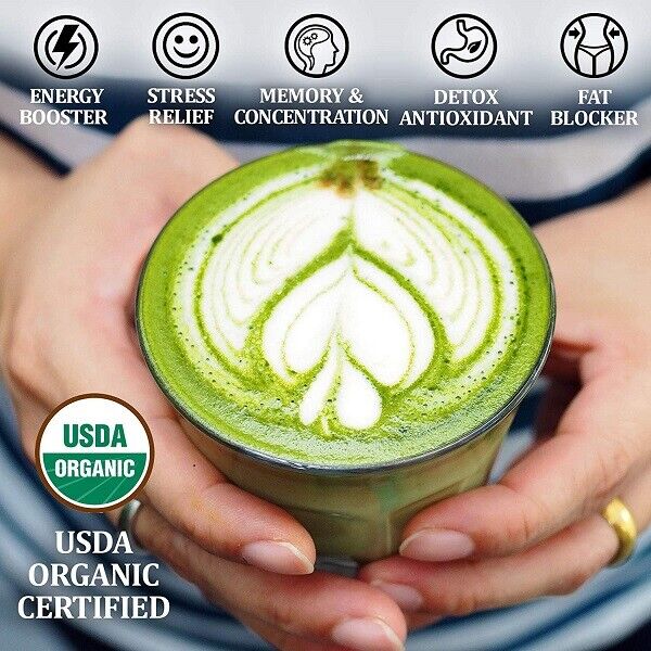 Organic Matcha Green Tea Powder Unsweetened 100% Natural 1LB