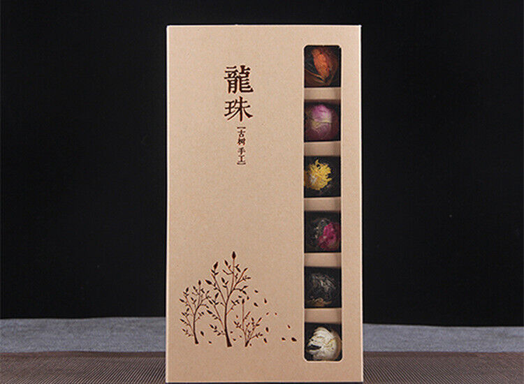 HelloYoung Yunnan Raw Pu'er Scented Tea 120g (18pcs) Dragon Ball Gift Box Jasmine 6 Flavor