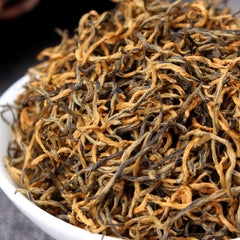 HelloYoung TeaOrganic Supreme Dianhong Golden Buds JIN SI Dian Hong Gold Yunnan Black Tea 250g