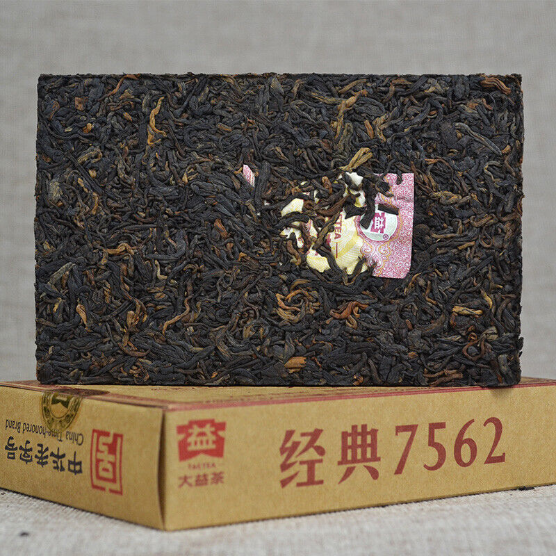 7562 Pu-erh Tea Brick Ripe Puer Pu'er 1601 Batch250g TAETEA Menghai Dayi