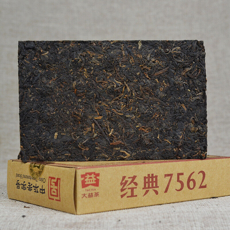 7562 Pu-erh Tea Brick Ripe Puer Pu'er 1601 Batch250g TAETEA Menghai Dayi