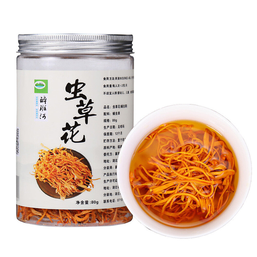 80g Chinese Dried Mushroom, Premium Organic Cordyceps Flower