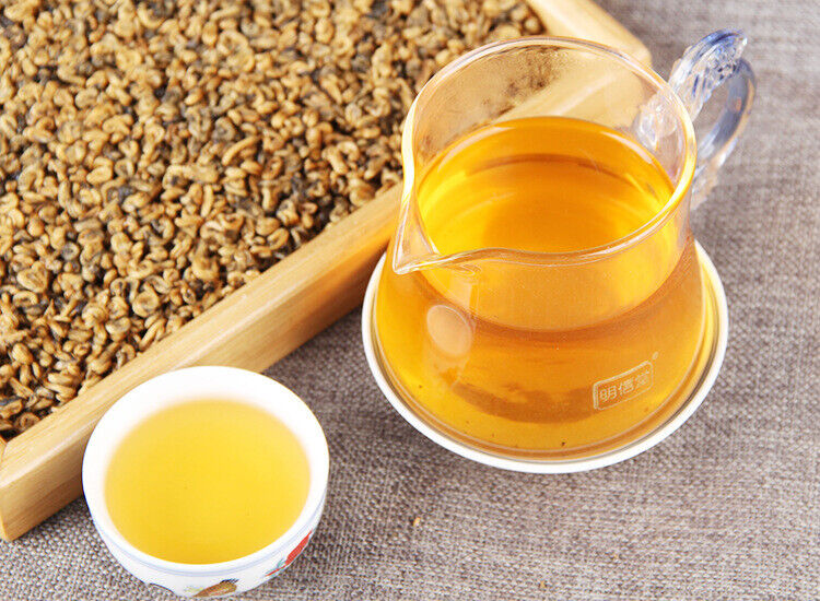 HelloYoung TeaPremium Golden Snail Dian Hong Jin Luo Handmade Pure Bud China Yunnan Black Tea