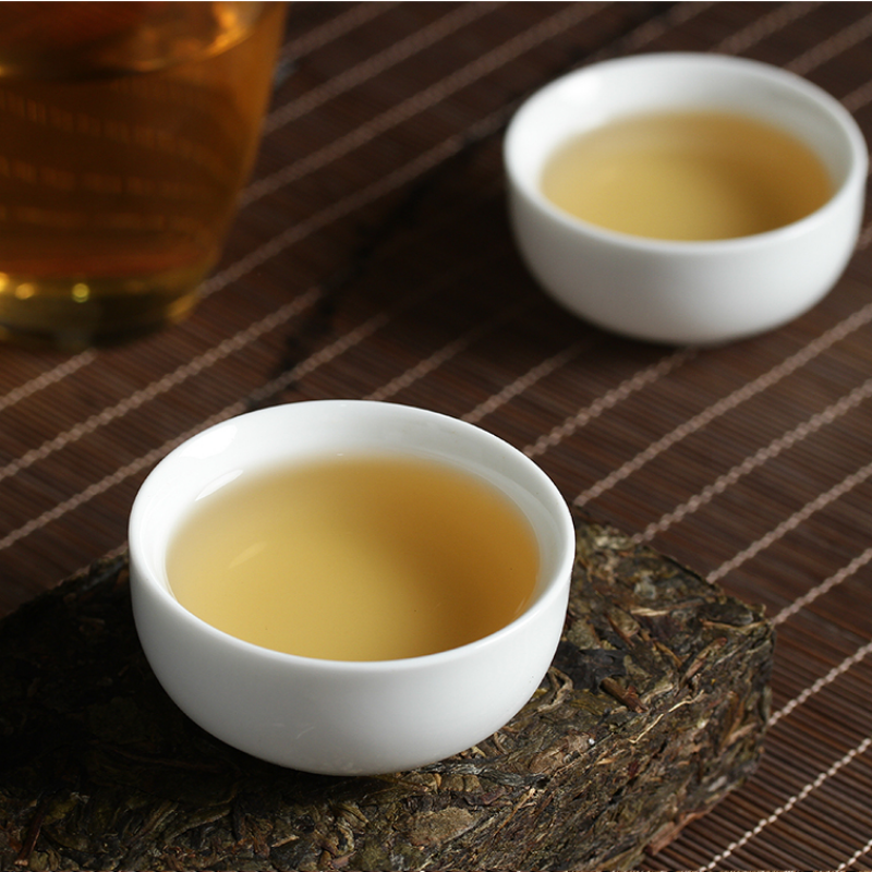 500g Premium Puerh Raw Tea Brick Golden Leaf Yunnan Pu-erh Tea Chinese Pu'er Tea