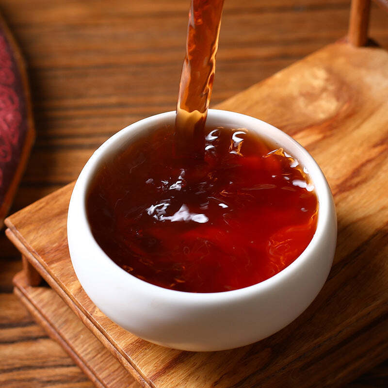 357g Yunnan Pu-erh Ripe Tea Golden Banzhang Cooked Puerh Tea Cake Aged Pu'er Tea