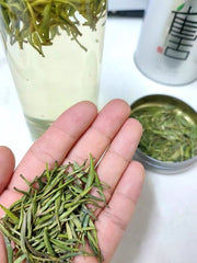 100g Chinese Green Tea Ming Qian Silver Jar Que She Queshe Sparrow's Tongue