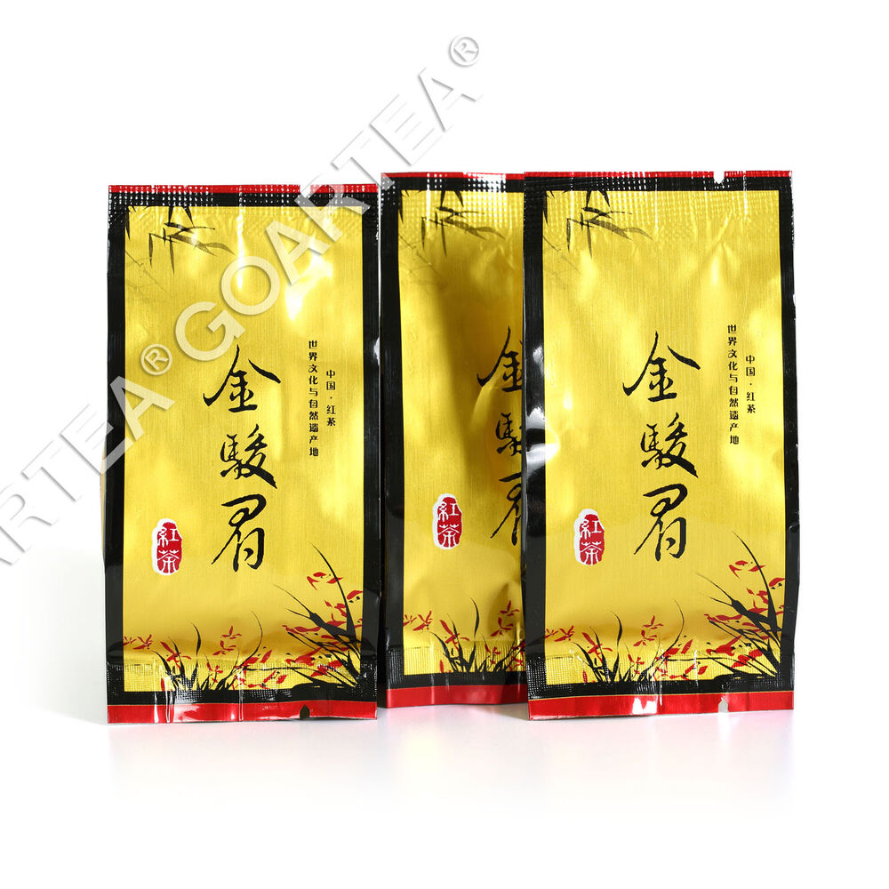 HelloYoung Tea50G 5Pcs*5g Nonpareil Supreme Organic Jinjunmei Golden Bud Eyebrow Black Tea