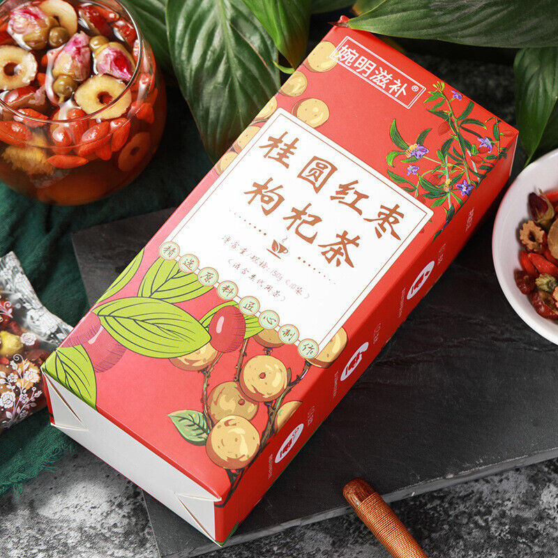 150g Longan + Red Jujube+Chinese Wolfberry Herbal Tea Natural Herbs Tea Benefits