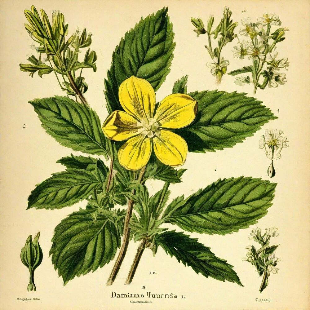 Damiana Leaf Dried Cut Turnera Diffusa 100% Pure Damiana Herb Herbalism 1.7 oz