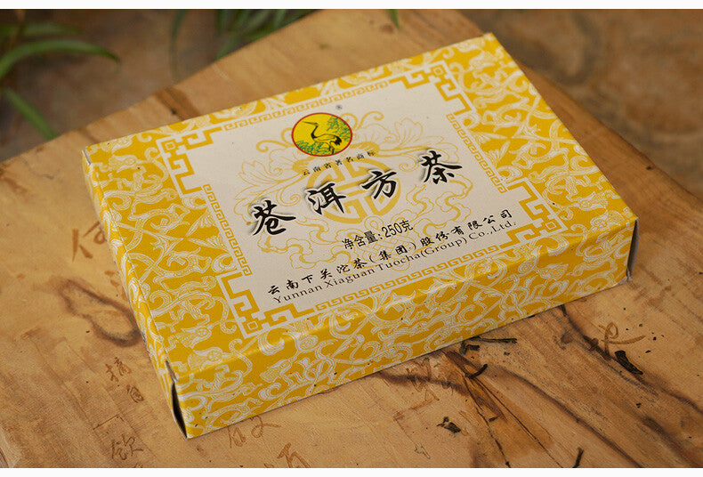 Xiaguan Tuocha Raw Cang Er Fang Zhuan Tea Shen Pu Erh Aged Tea Brick 250g