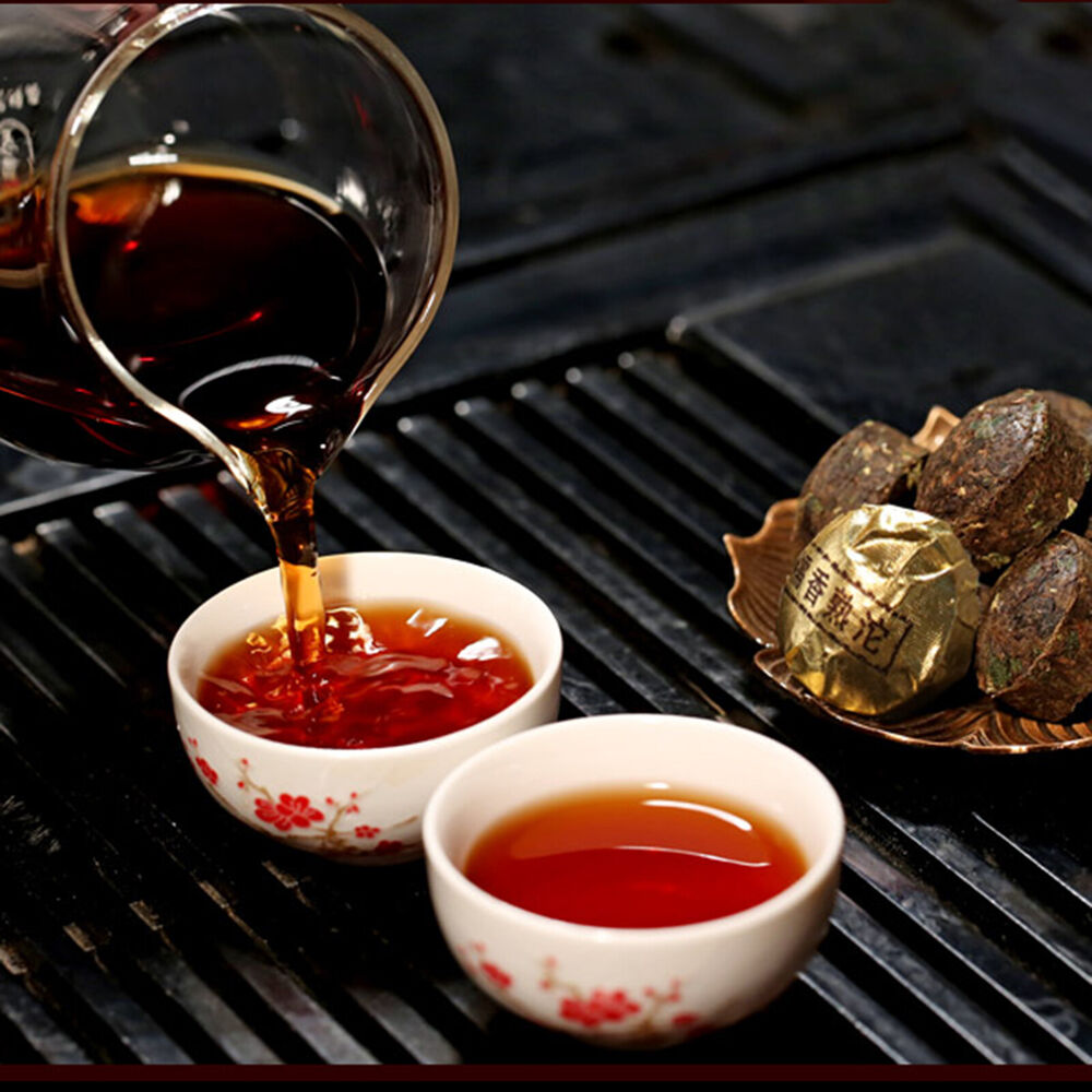 Pu'er tea 糯香普洱 中国云南小沱茶 新益号牌 普洱茶熟茶坨 500g natural healthy Puer tea