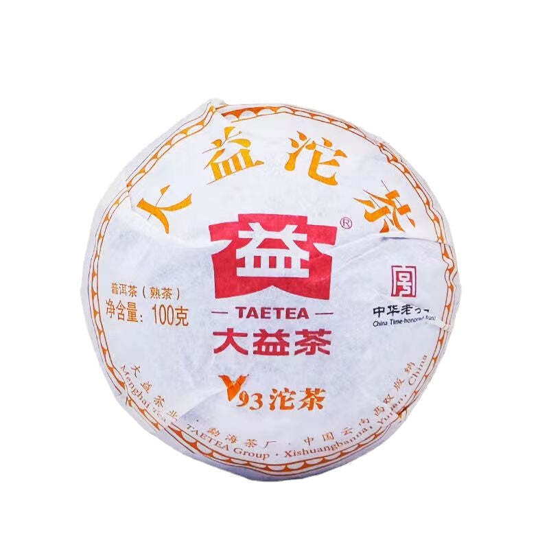 100g Dayi Cooked Puerh Tuocha Yunnan Pu-erh Ripe Tea V93 Chinese Pu'er Black Tea