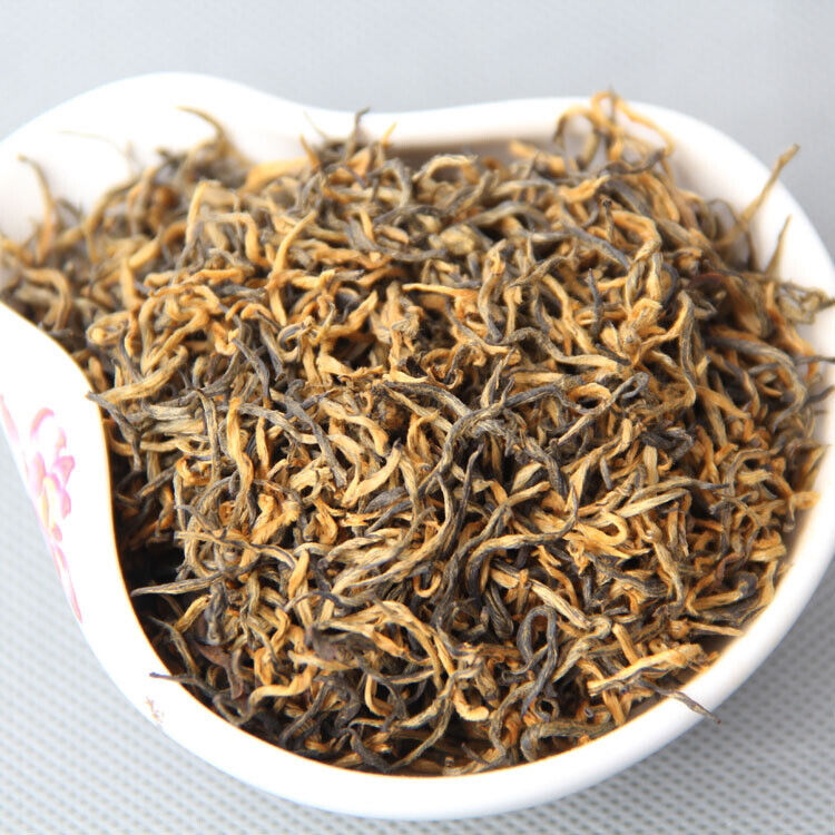 HelloYoung TeaOrganic Supreme Dianhong Golden Buds JIN SI Dian Hong Gold Yunnan Black Tea 250g