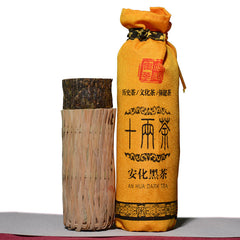 362.5g Hei Cha In Bamboo Basket  Anhua Shi Liang Tea Ten Tael Hua Juan Dark Tea