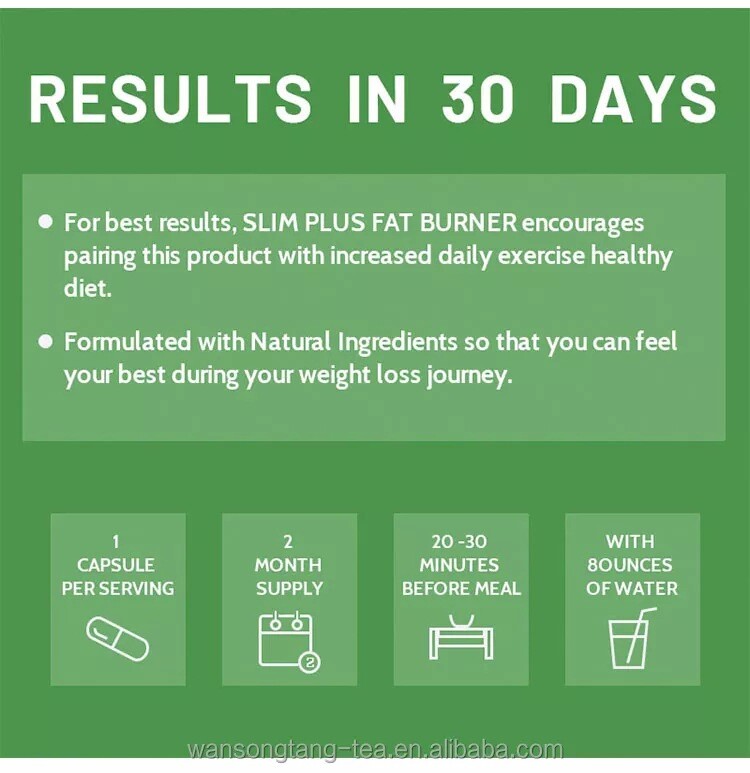 Slim Plus Fat Burner Gewichtsverlust Tablette 60 Tabletten