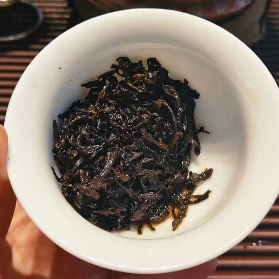 357g Yunnan Old Pu'er Ripe Tea Cake Yiwu Panda Aged Cooked Puerh Cake Tea
