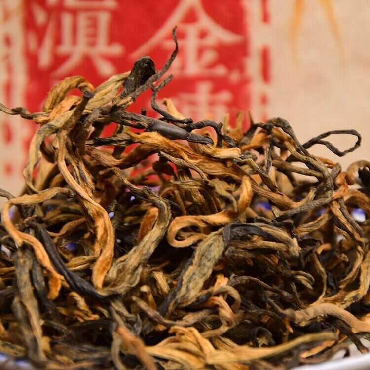 Ancient Tree Golden Buds Dian Hong Yunnan Black Tea Brick Red Tea 250g