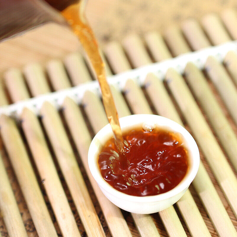 357g Pu-erh Ripe Tea Bulang Mountain Hekai Puerh Ripe Tea Cake Yunnan Black Tea