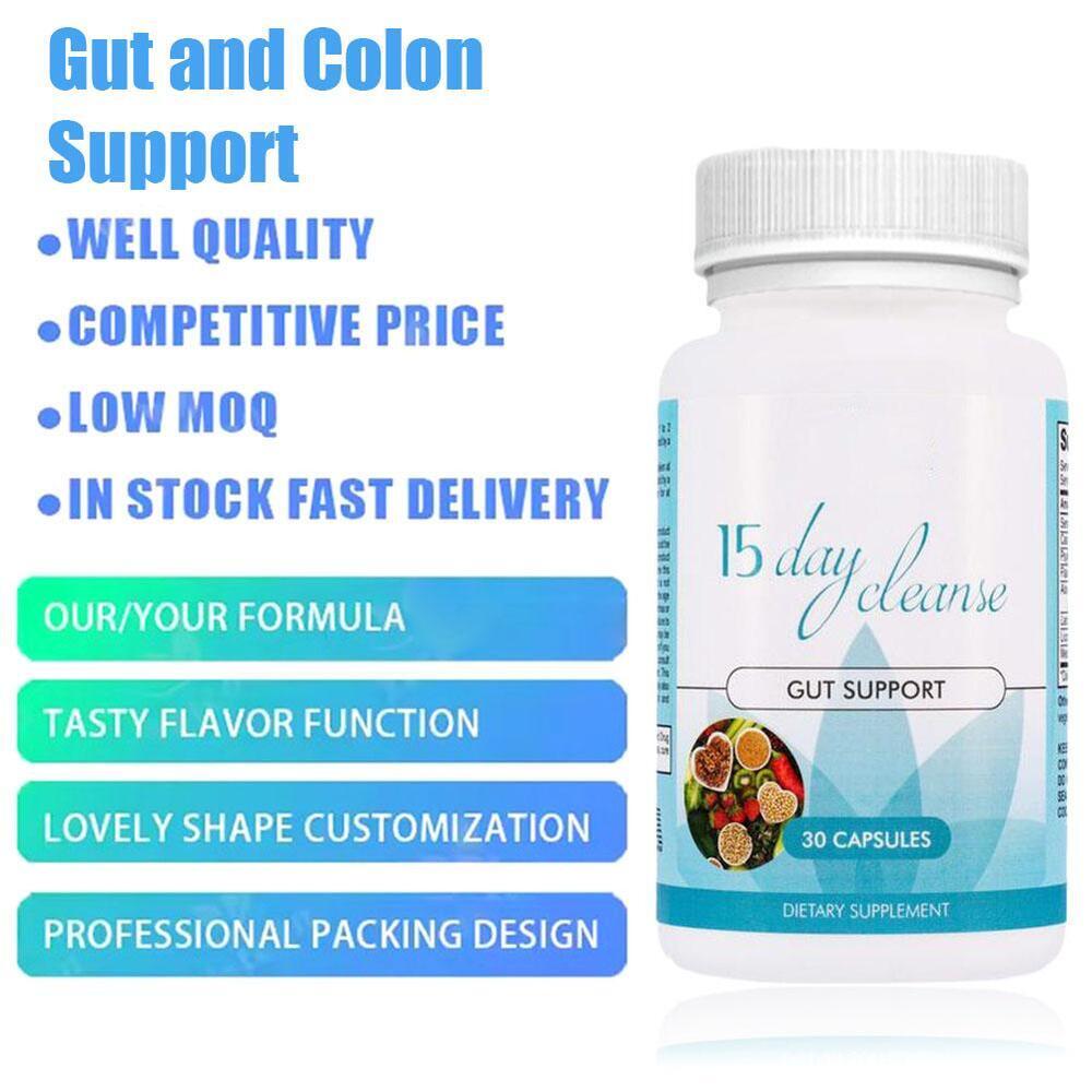 Gut and Colon Support 15 Day Cleanse Detox 30-90CAPSULES Non-GMO 1-3Pcs