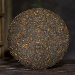 357g Ripe Pu'er Tea Cake Bulang Mountain Ancient Tree Puerh Cooked Tea Healthy