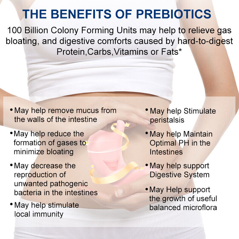 Raw Probiotics 100 Billion CFU Potency Digestive Immune Health 60 Capsules USA