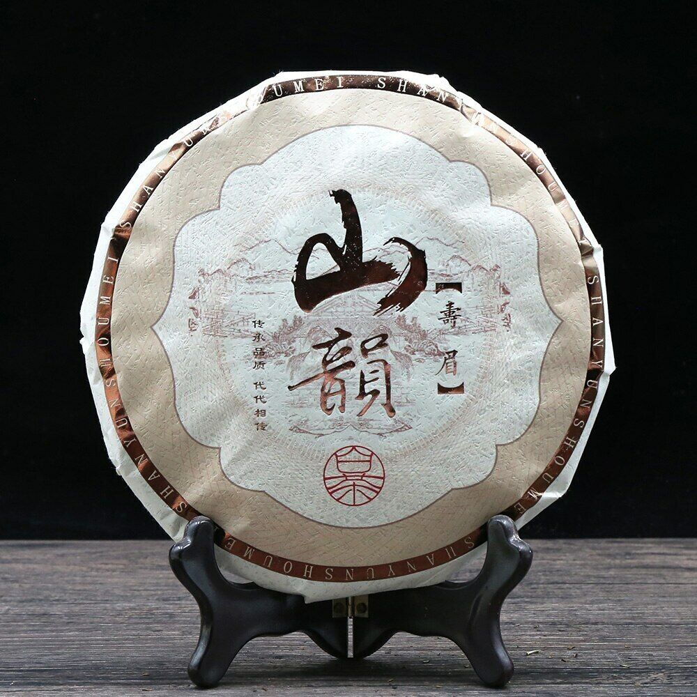 HelloYoung China Shou Mei Bai Cha Tea Leaf Cake Fujian Old Tree Fuding White Tea 340g