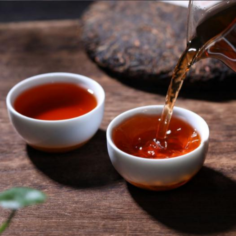 357g Menghai Pu-erh Ripe Tea Cake Yunnan Aged Puerh Cooked Tea Pu'er Black Tea
