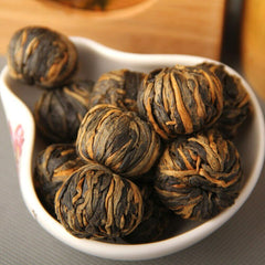 HelloYoung TeaYunnan Black Tea Fengqing Dianhong Handmade Dragon Bal Golden Ball Tea 100g