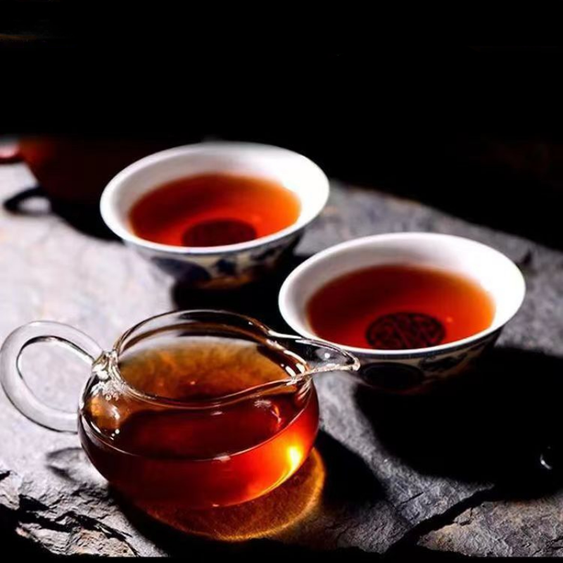 357g Yunnan Ripe Puerh Tea Year Pu-erh Cooked Tea Cake Old Pu'er Black Tea