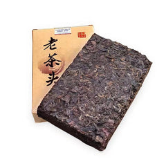 250g Yunnan Pu-erh Tea Brick Laochatou Menghai Ripe Puerh Tea Old Tree Pu'er Tea