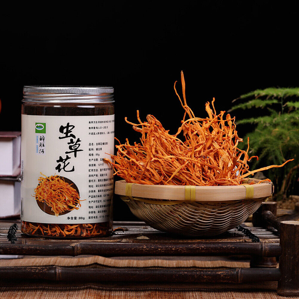 80g Chinese Dried Mushroom, Premium Organic Cordyceps Flower