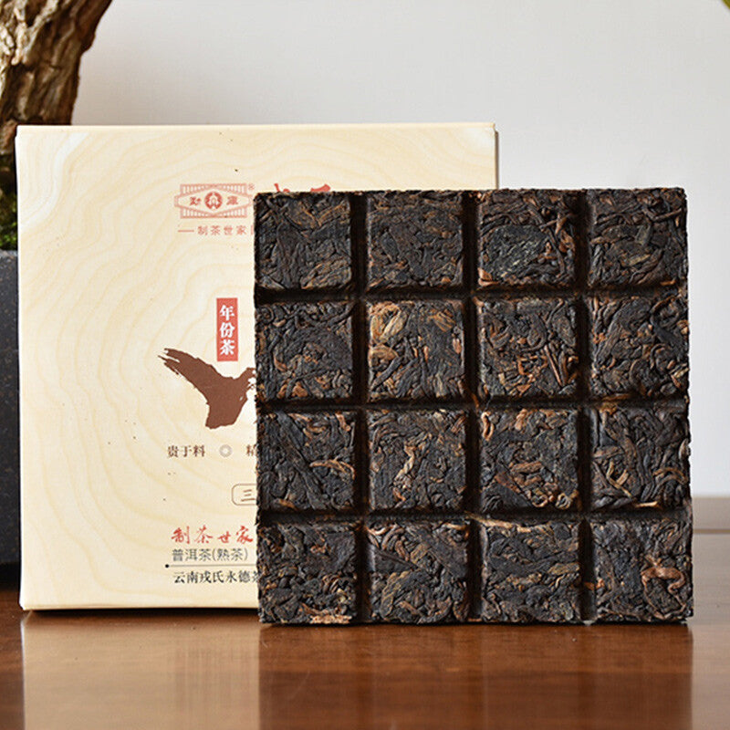 60g Mengku Rongshi 2021 Mu Ye Chun 3 Years Aged Pu'er Puer Ripe Pu-erh Tea Brick