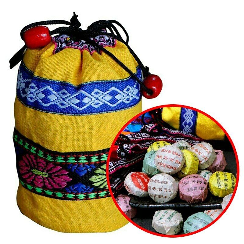 2019 Yunnan Pu Erh Tee 50Pcs 10 Verschiedene Aromen Mini Tee mit Geschenktasche