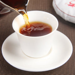 Organic Menghai Chen Xiang Ripe Puer Tea Long Yuan Hao Mellow Old Puer Tea 380g