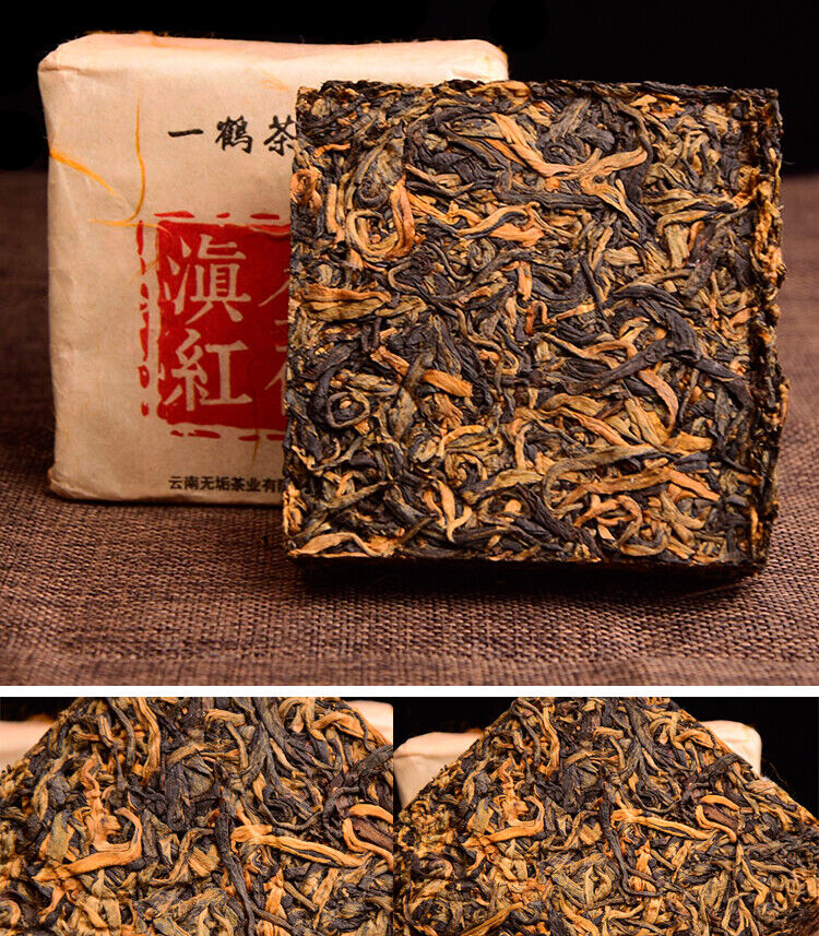 Ancient Tree Golden Buds Dian Hong Yunnan Black Tea Brick Red Tea 250g