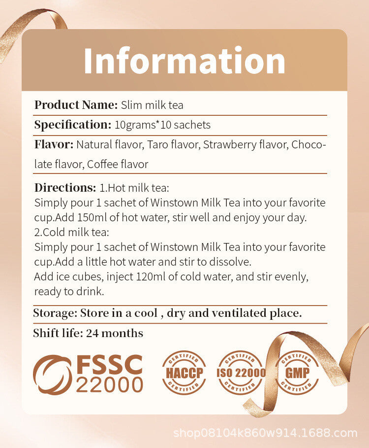 Slim Milk Tea Original Tea Belly Fat Burning Delicious Weight Loss Detox Tea100g
