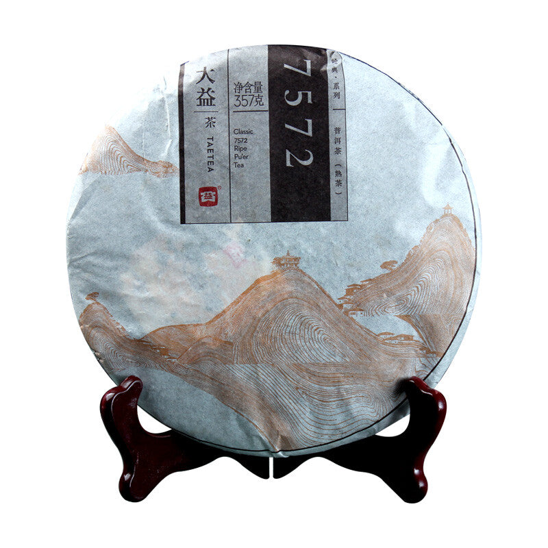 Classic 7572 Ripe Pu'er Tea Menghai Dayi Puer Tea Cake  TAETEA Pu-erh 357g