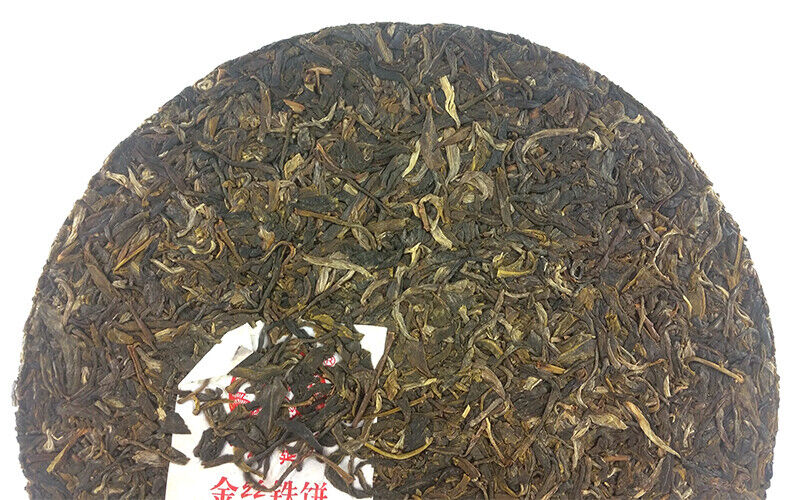 357g Ancient Tree Xiaguan Golden Pu-erh Jinsi Tiebing Puer Organic Puerh Tea