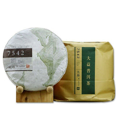 Premium TAETEA 7542 Sheng Puerh Dayi 1401 Batch Raw Pu Er Menghai Tea Cake 357g