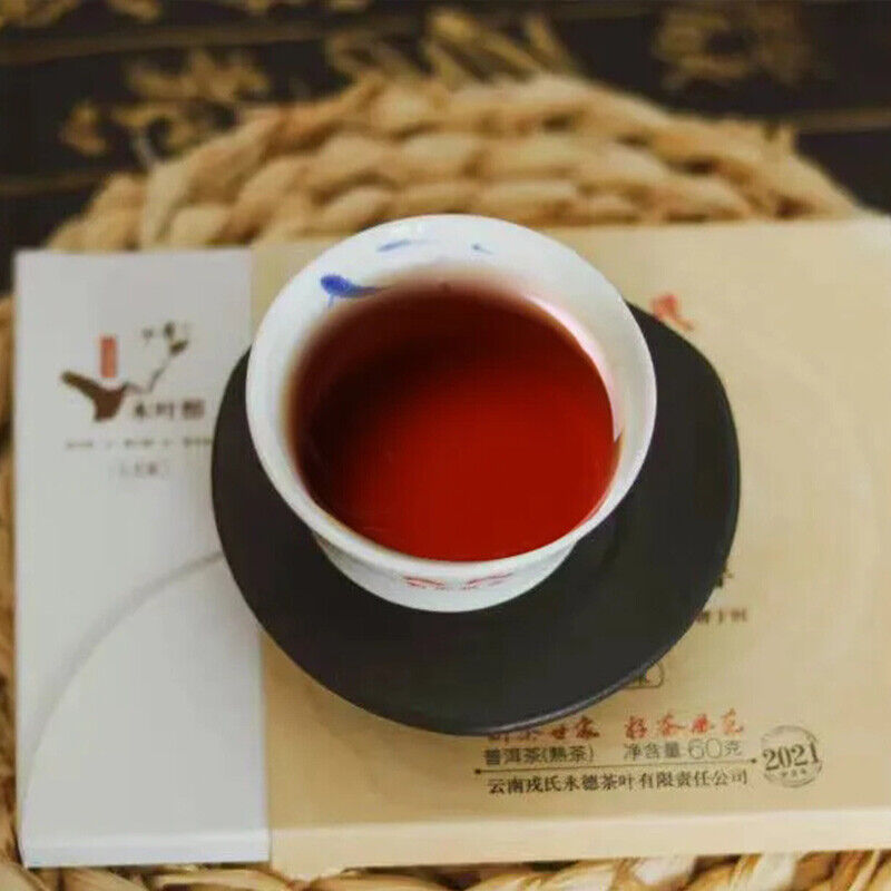 60g Mengku Rongshi 2021 Mu Ye Chun 3 Years Aged Pu'er Puer Ripe Pu-erh Tea Brick