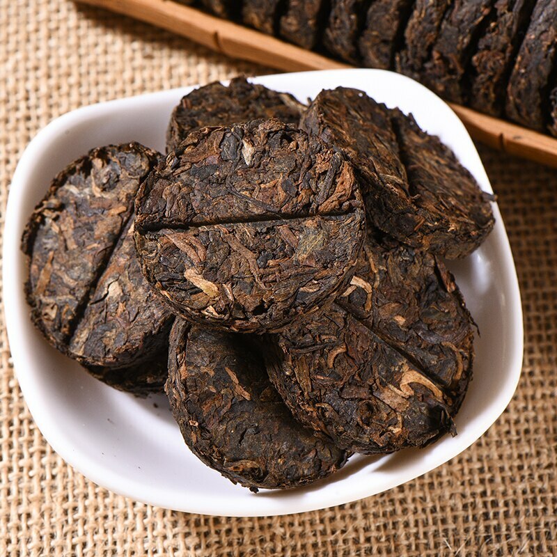 200g Yunnan Classical Puer Tea Mini Cake Ripe Pu Er Health Care Slimming Tea