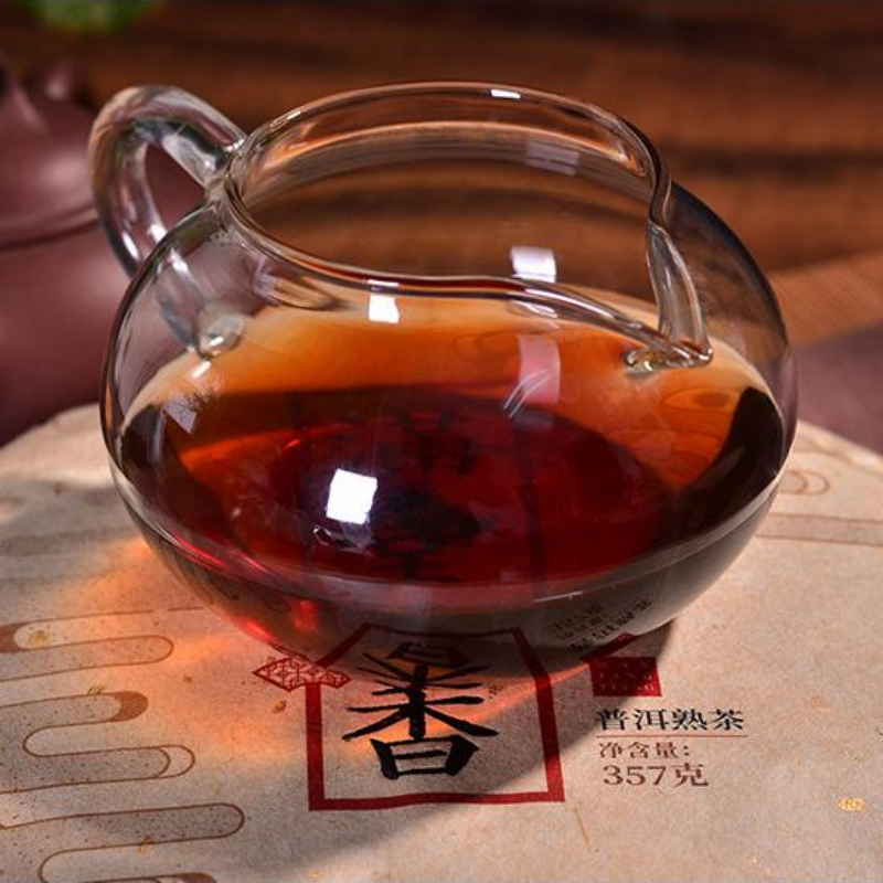 357g Yunnan Ripe Puerh Tea Cake Mantangxiang Pu-erh Cooked Tea Chinese Pu'er Tea