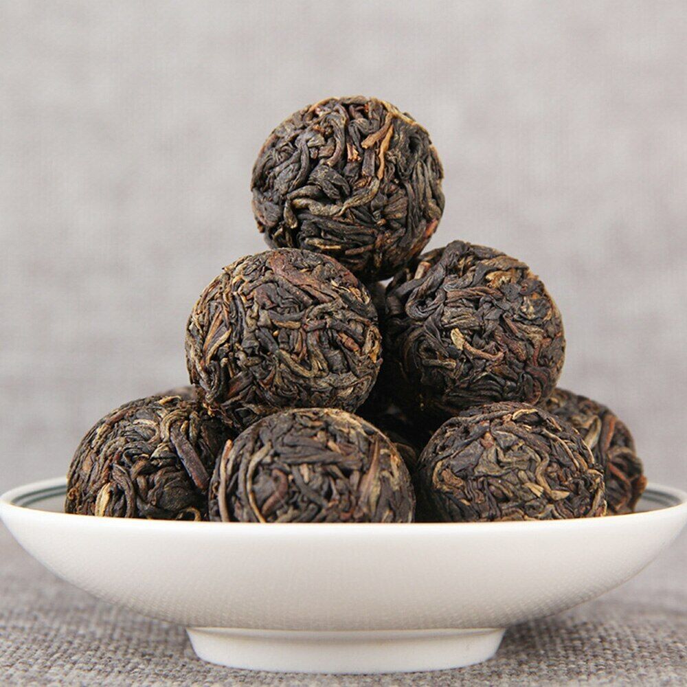 HelloYoung TeaYunnan Wild Tree Black Tea Barren Mountain Handmade Dragon Pearl 100g