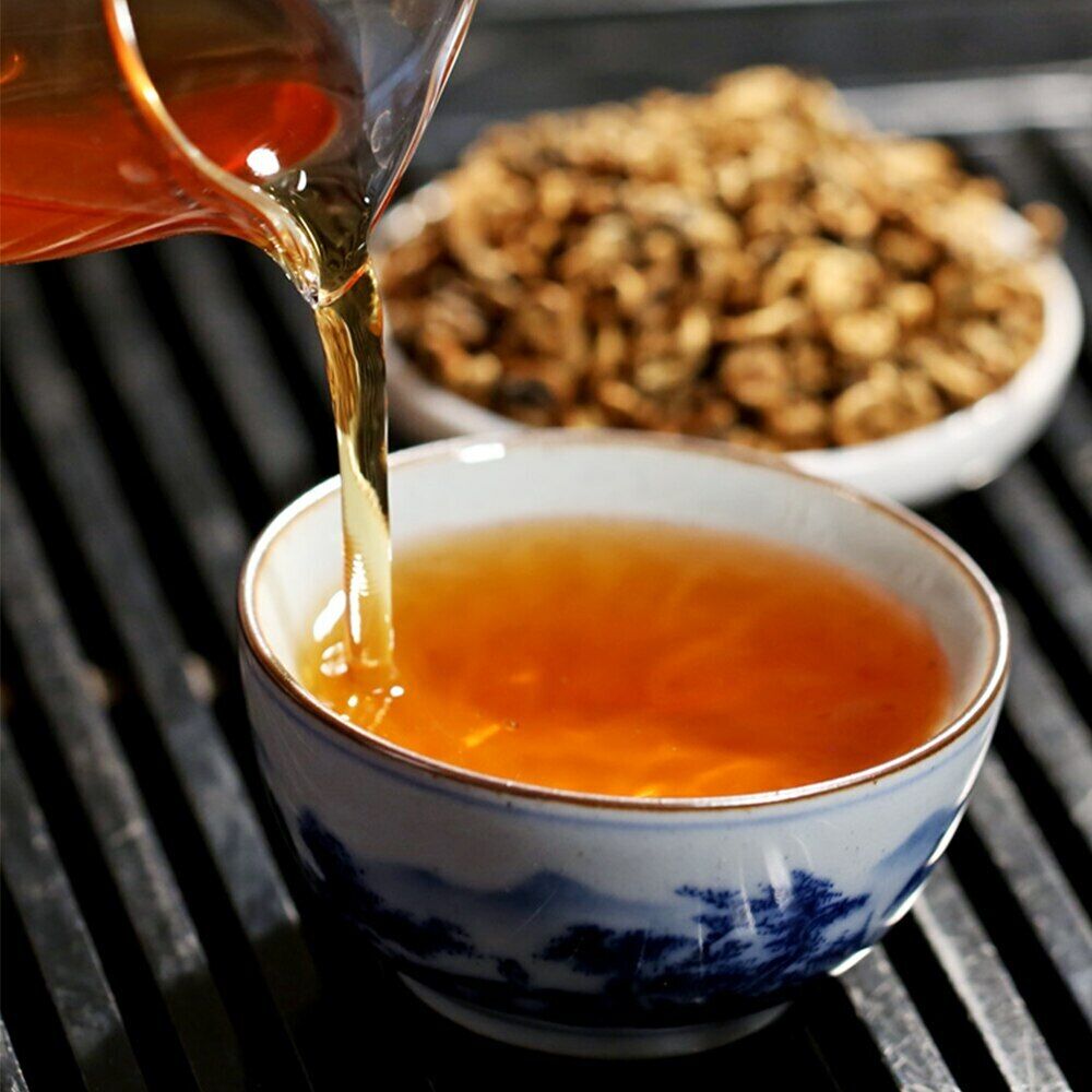 HelloYoung TeaYunnan Golden Spiral Black Tea Dianhong Red Single Bud Chinese Tea 250g