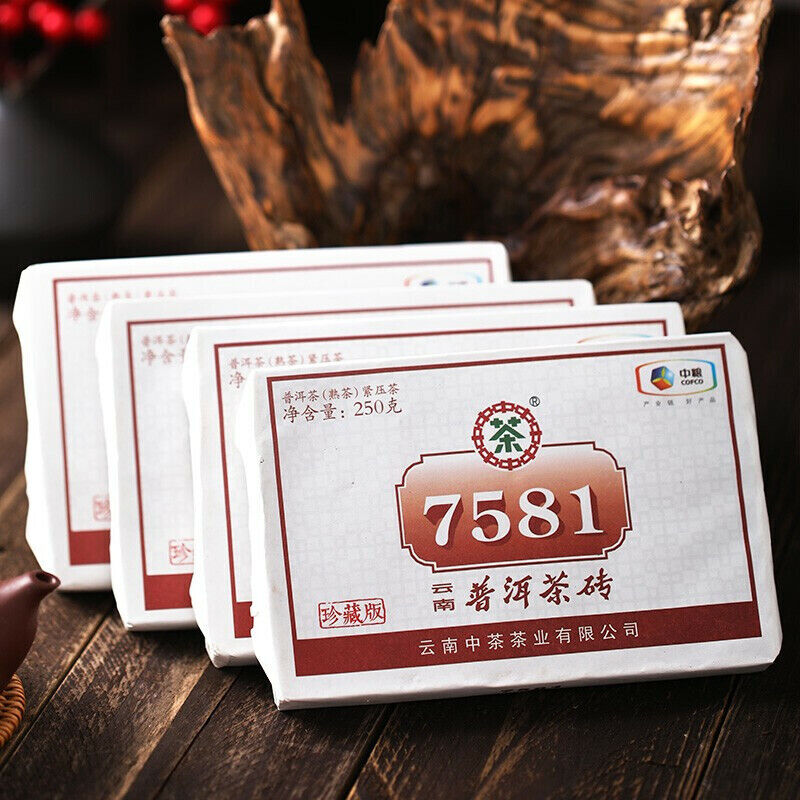 250g Aged Ripe Puer Pu'er Brick CHINATEA Brand Classic 7581 Pu-erh Tea Brick
