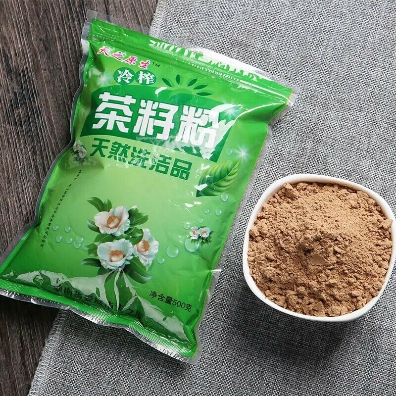 冷榨茶籽粉天然洗护粉洗发水洗碗液500g Leng Zha Cha Zi Fen Tian Ran Xi Hu Fen Xi Fa Shui