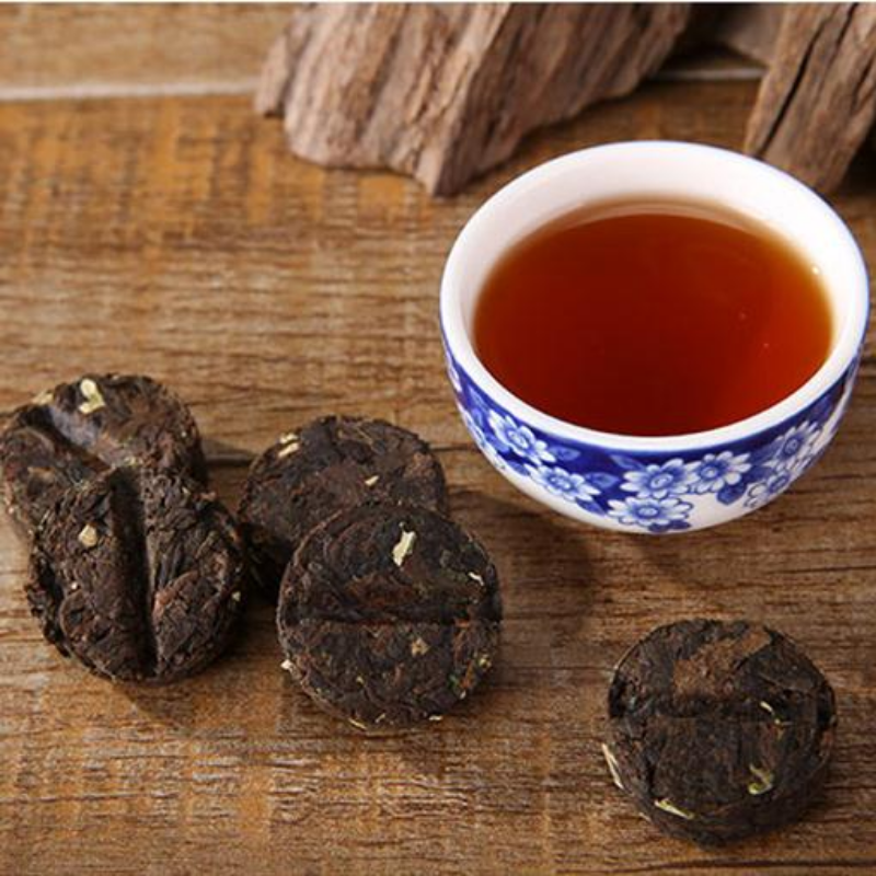 500g Yunnan Ripe Puerh Tea Pu-erh Cooked Tea Bag Package Small Pu'er Tea Cake