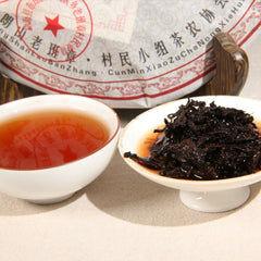 357g 100% Natural Shu Puer Tea Health Care Top Sanpa Lao Ban Zhang Ripe Puerh
