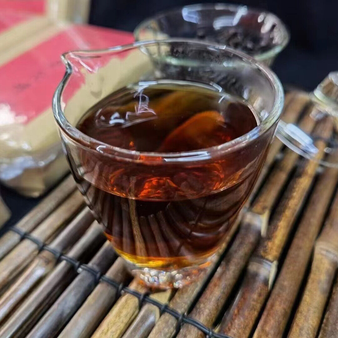 500g Yunnan Old Pu-erh Tea Brick Zijuan Flower Cooked Puerh Tea Aged Pu'er